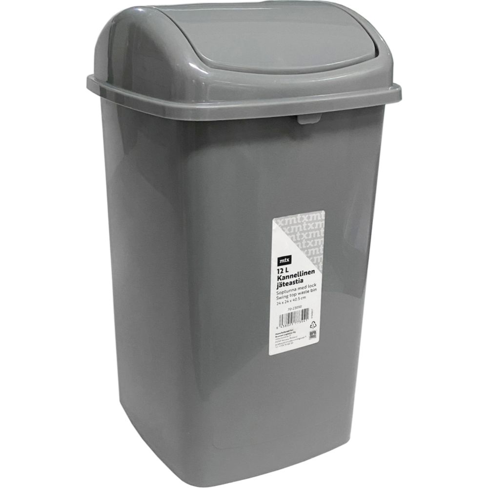 MTX soptunna med lock 12 L