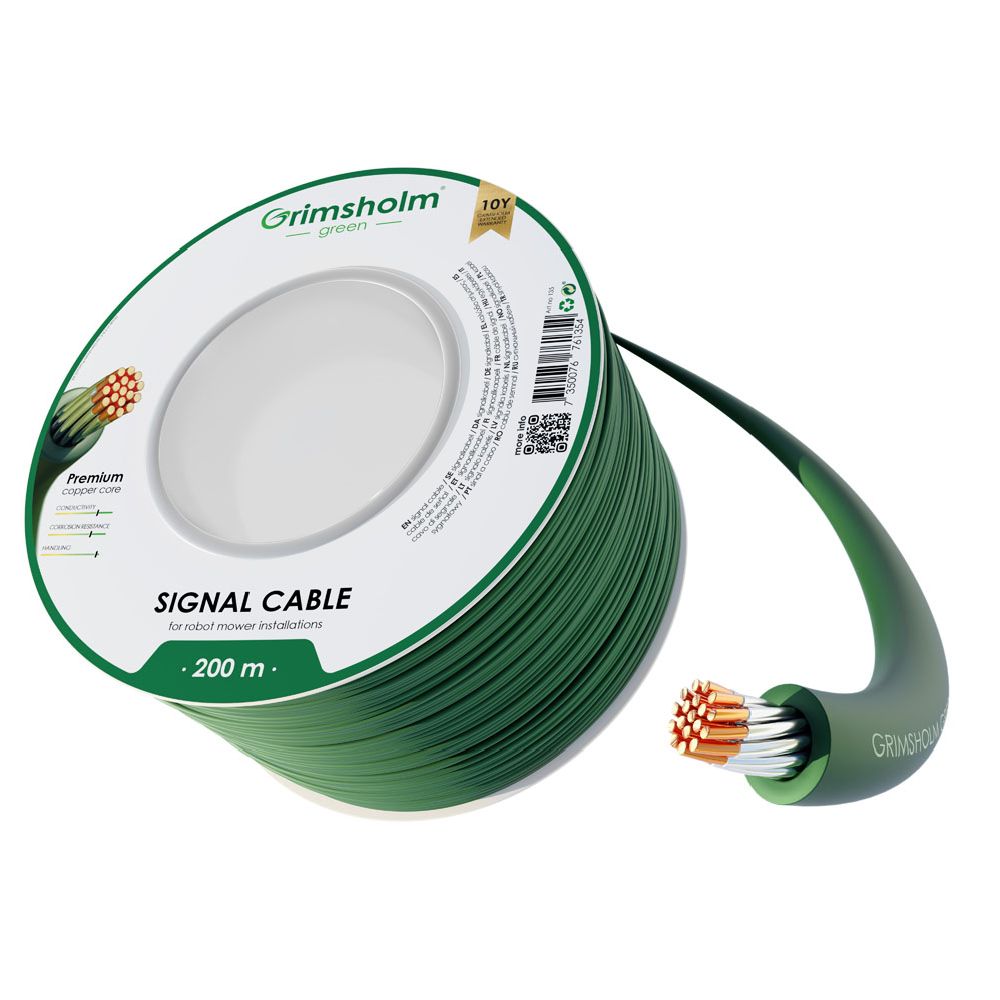 Grimsholm Green Premium begränsningskabel för robotgräsklippare 2,45 mm x 200 m