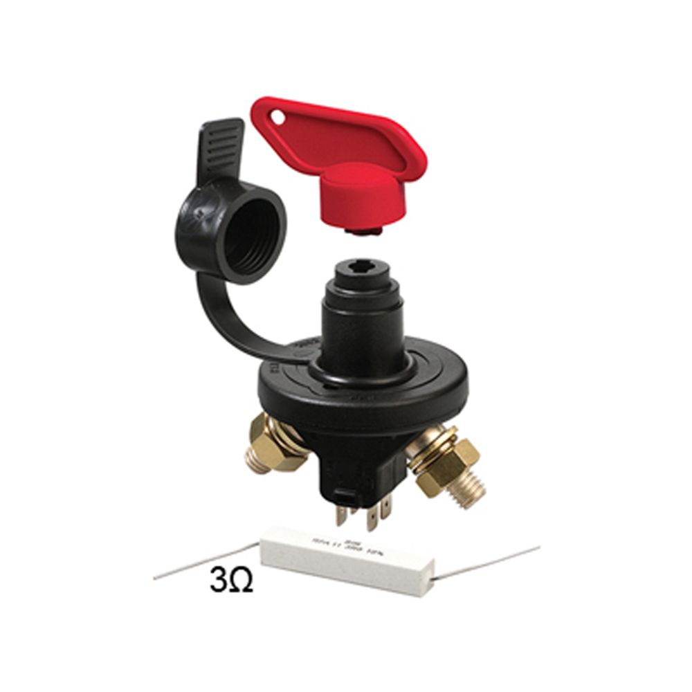 Pealüliti võidusõiduautodele 150 A 2+4-pooluseline takistiga ja võtmega