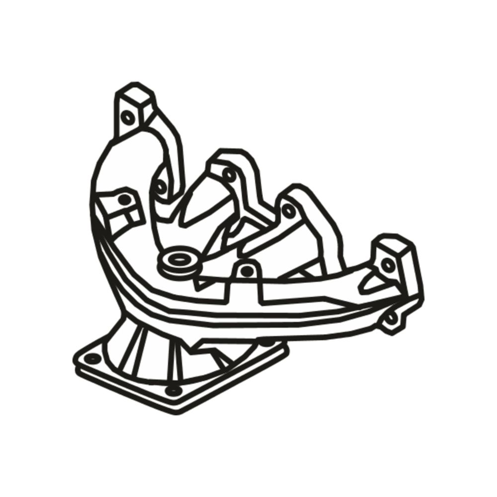 Grenrör, avgassystem 14-1710