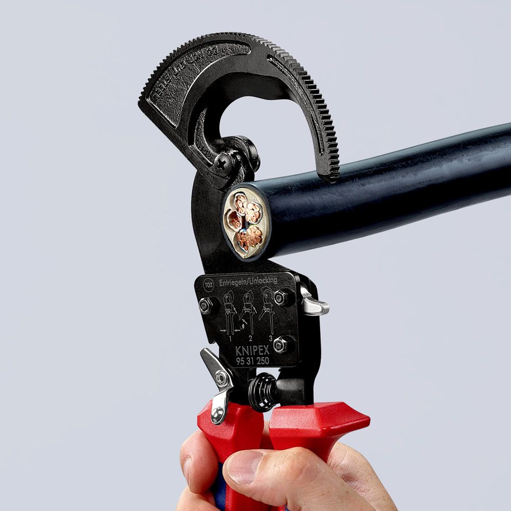 Knipex® 95 31 250 kabelsax med spärr 250 mm max 32 mm Cu+Al