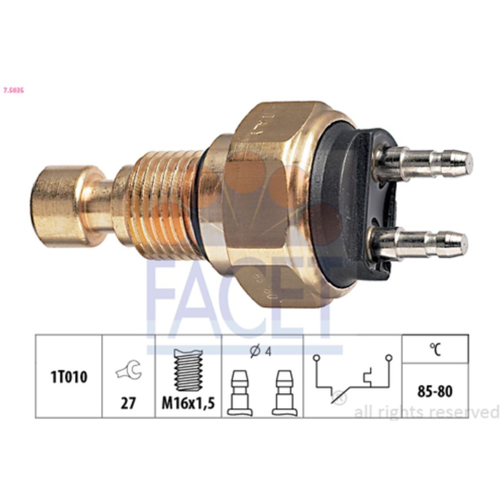 Jäähdyttimen puhaltimen lämpötilakatkaisin 13-3714