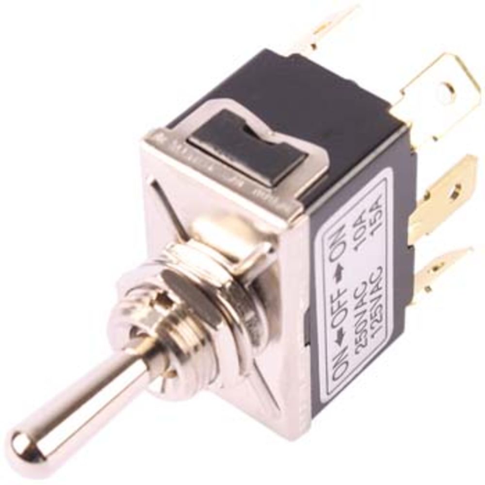 Vippströmbrytare 1-0-2 6-pol 2 krets