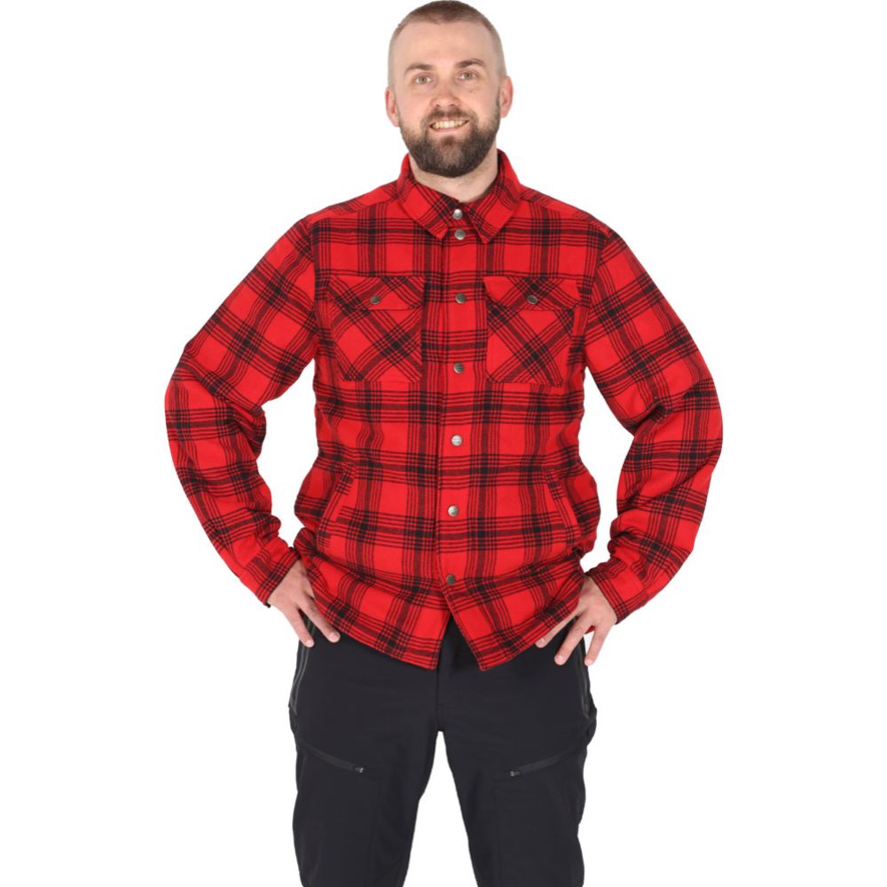 JahtiJakt ruuduline voodriga flanellsärk, punane/must, XL