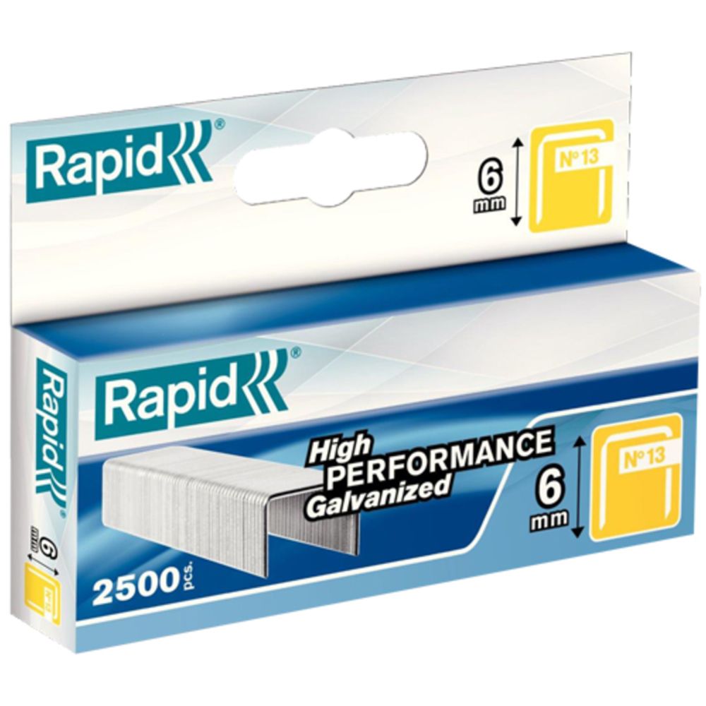 Rapid No13 "finewire" häftklammer 6 mm 2500 st.