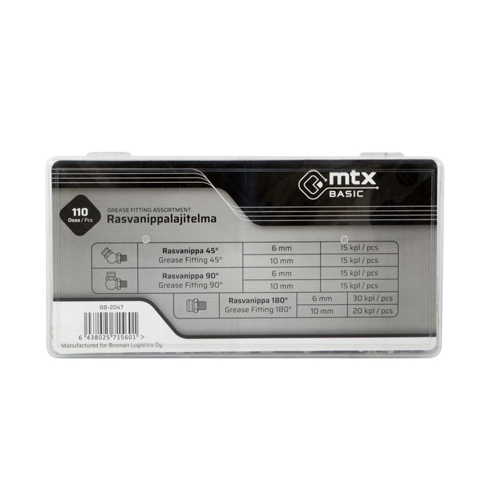 MTX Basic rasvanippalajitelma 110 kpl
