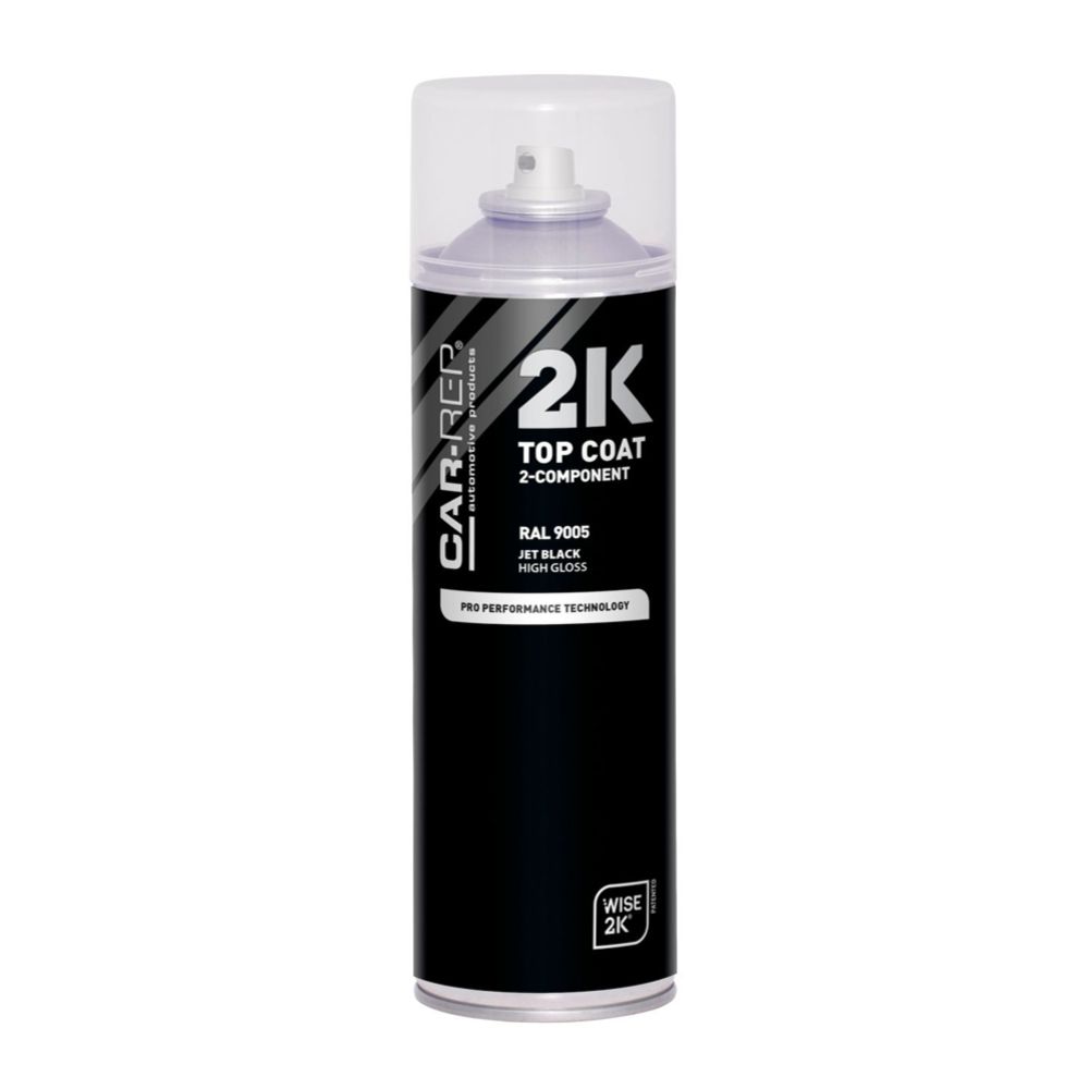 Car-Rep 2-komponents sprayfärg svart RAL9005 500 ml