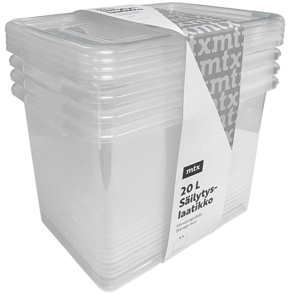 MTX Storage säilytyslaatikko 20 l 4 kpl