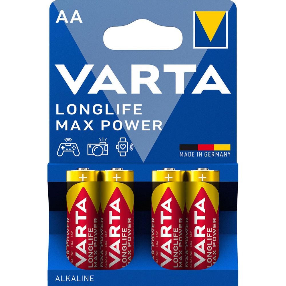 VARTA Longlife Max Power AA paristo, 4 kpl