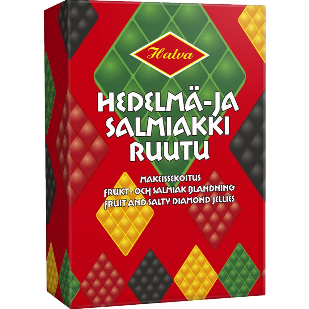 Halva Hedelmä- ja Salmiakkiruutu 240 g