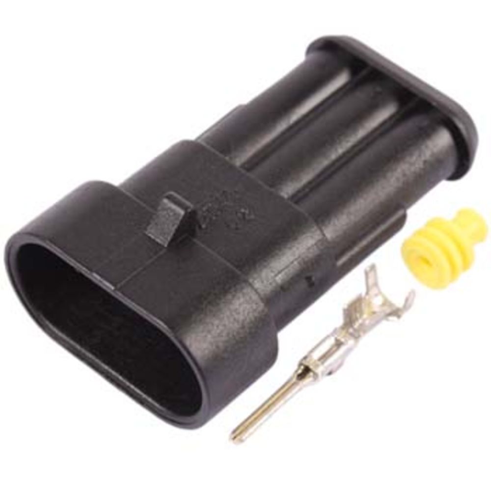 Snabbkoppling 3-polig hane vattentät