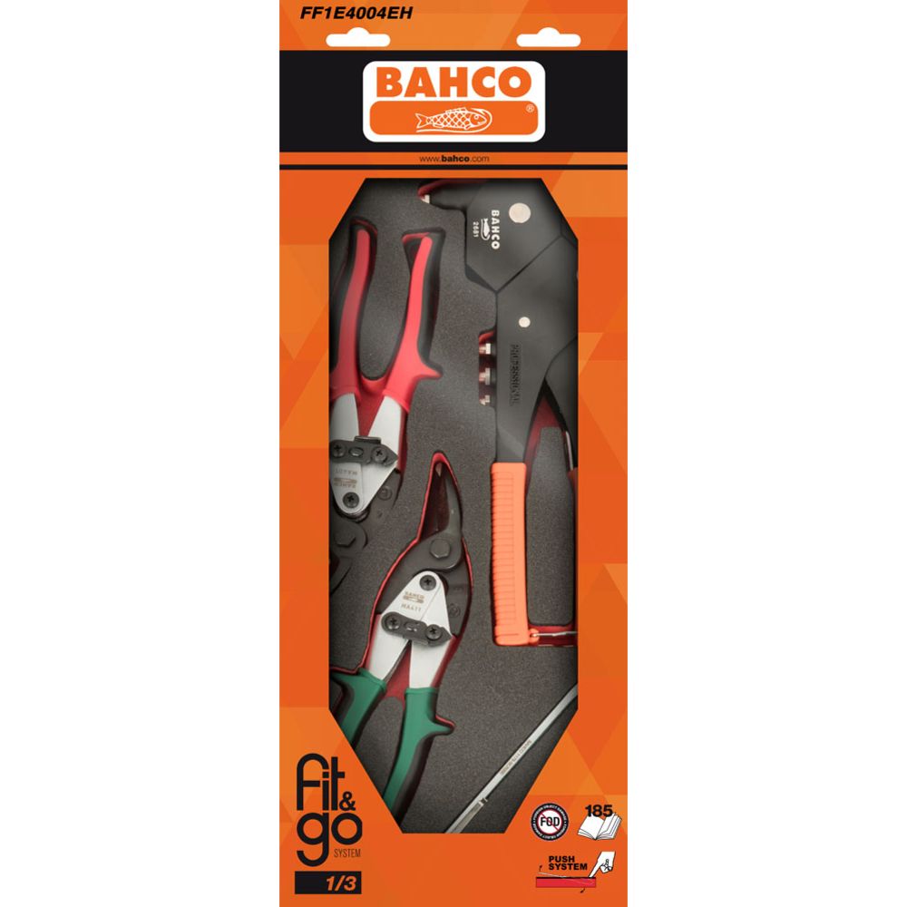 Bahco FF1E4004EH plekitööriistade komplekt tööriistakärule