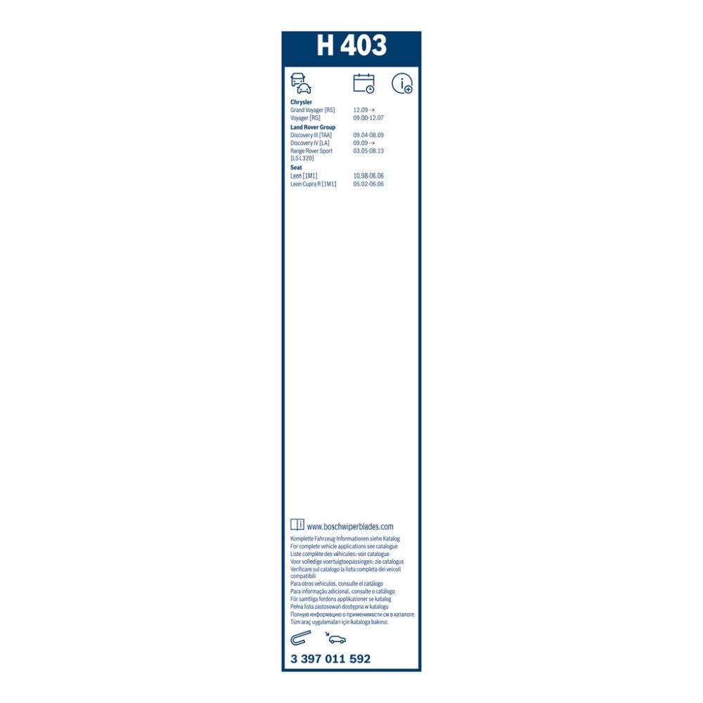 Bosch H403 takalasinpyyhin 40 cm