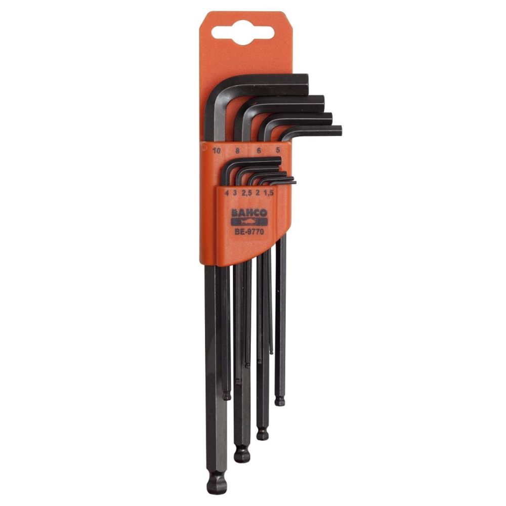 Bahco BE-9770 kuuskantvõtmete komplekt 1,5-10 mm 9 osa