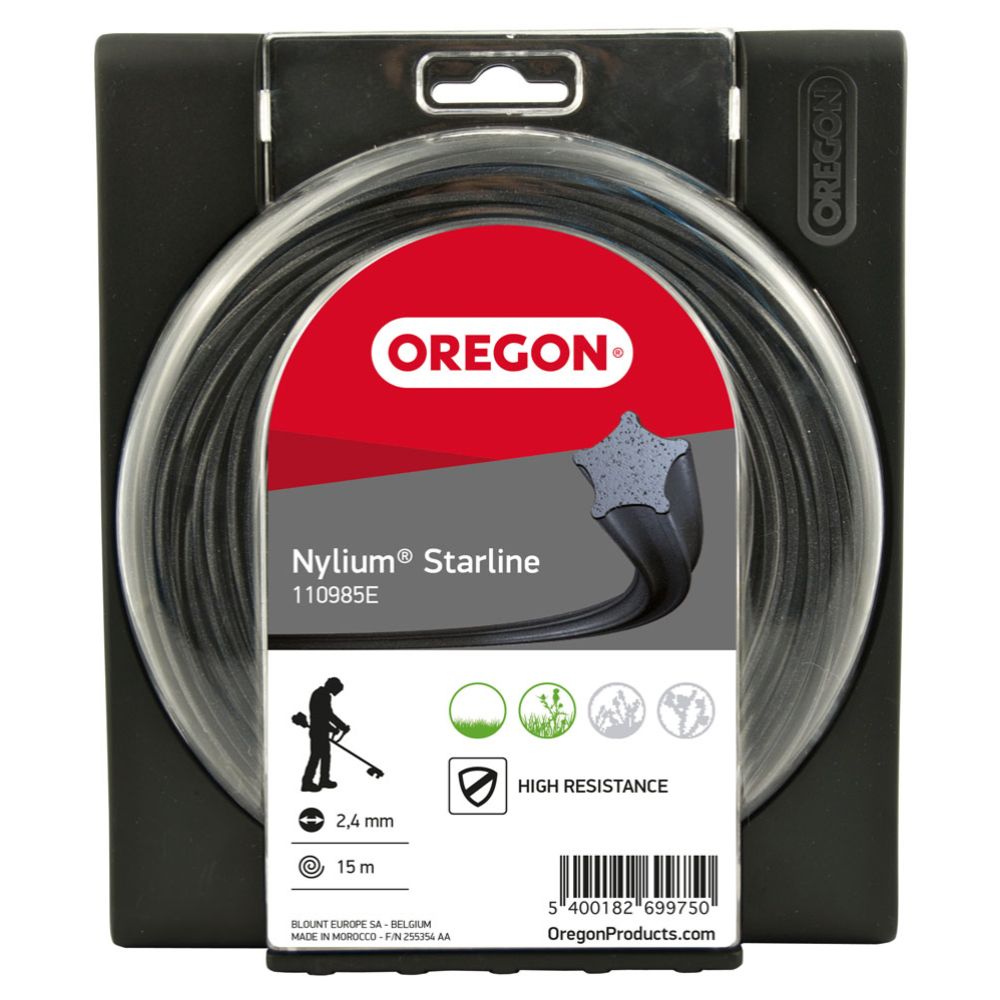 Oregon Nylium Starline trimmertråd 2,4 mm x 15 m