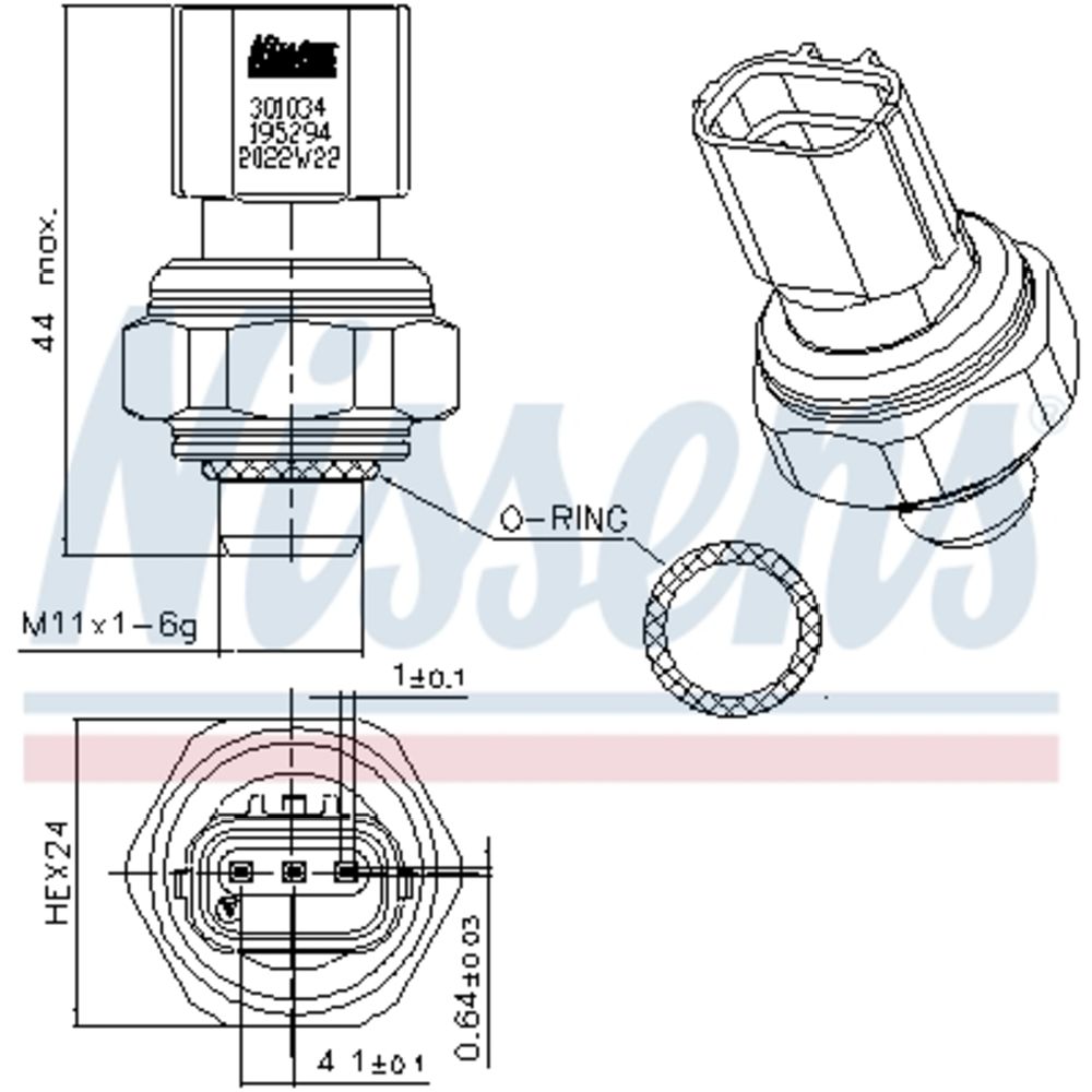 Ilmastointilaitteen painekatkaisin 30-05034