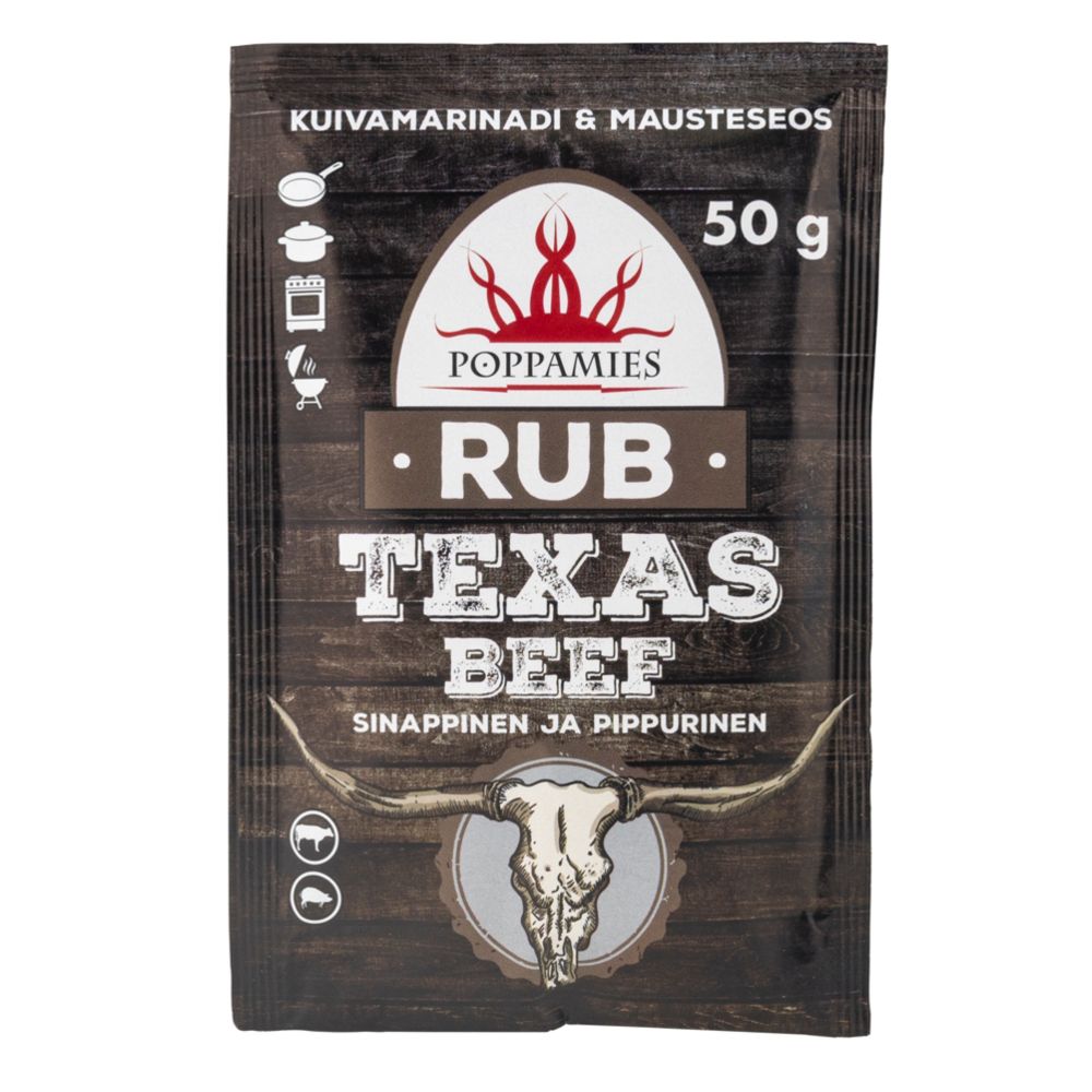 Poppamies Rub Texas Beef maitseainesegu, 50 g