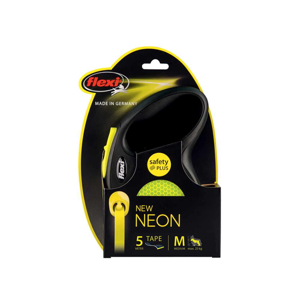 Flexi Neon Reflect rullkoppel 5 m
