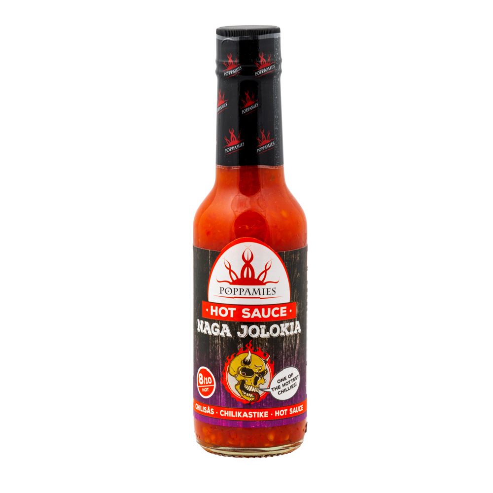 Poppamies Hot Sauce Naga Jolokia tšillikaste, 150 ml