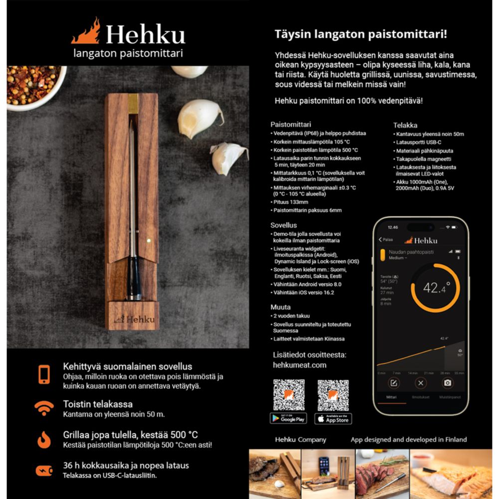 Hehku One juhtmevaba lihatermomeeter