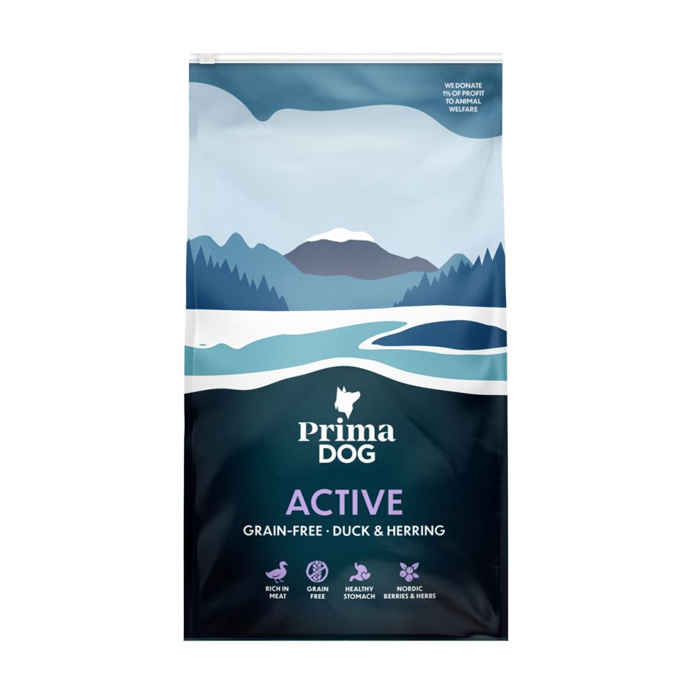 PrimaDog Active koeratoit pardiliha ja heeringaga teraviljavaba 10 kg
