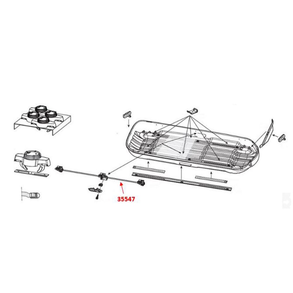 Hapro 35547 PREMIUM keskuslukkomekanismi 3P 1346 mm (sis. popniitit)