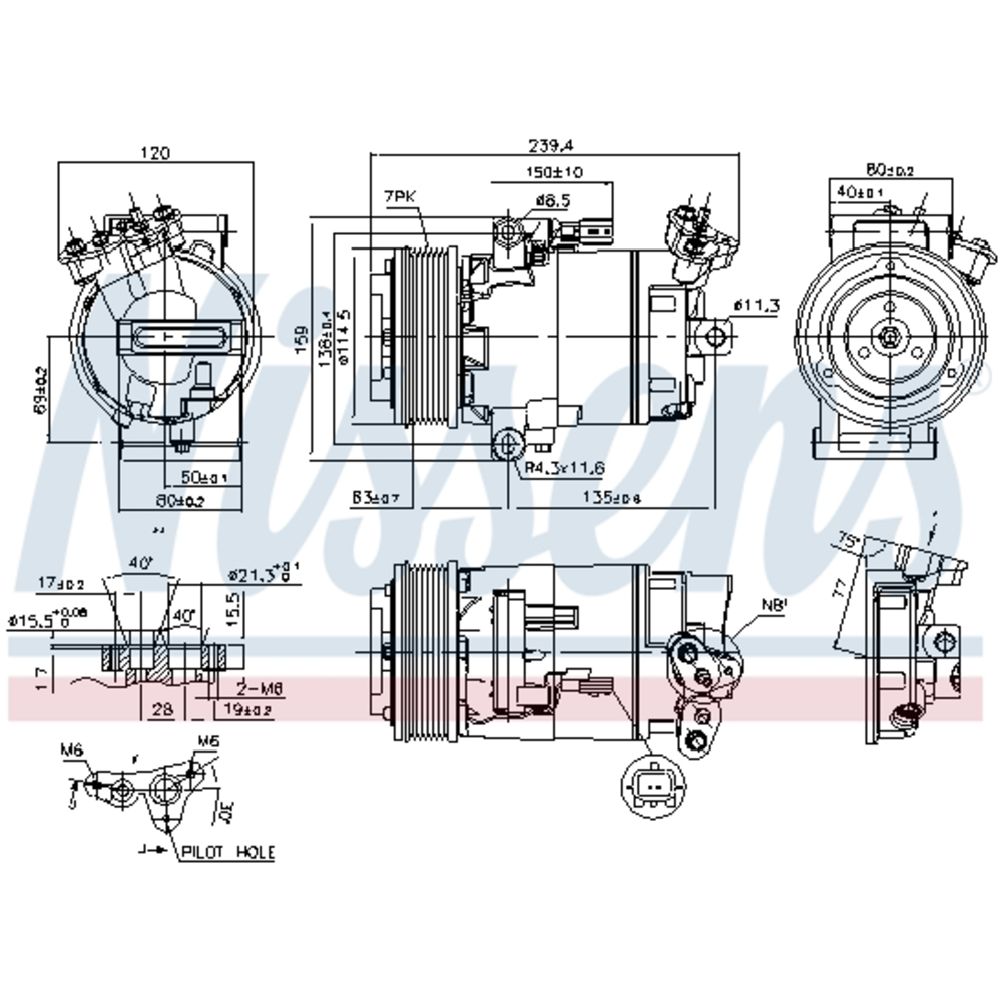Ilmastointilaitteen kompressori 30-00454