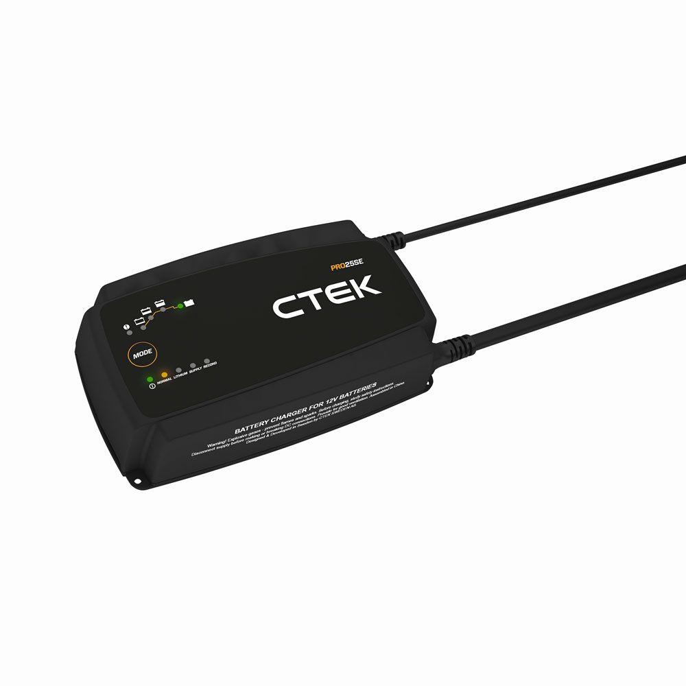 CTEK PRO25SE underhållsladdare 12 V/25 A (6 m laddningskablar)