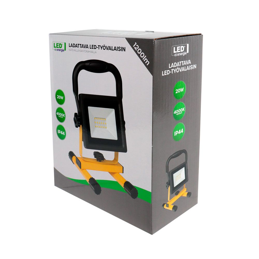 Led Energie ladattava työvalaisin jalustalla 20 W 1200 lm IP44