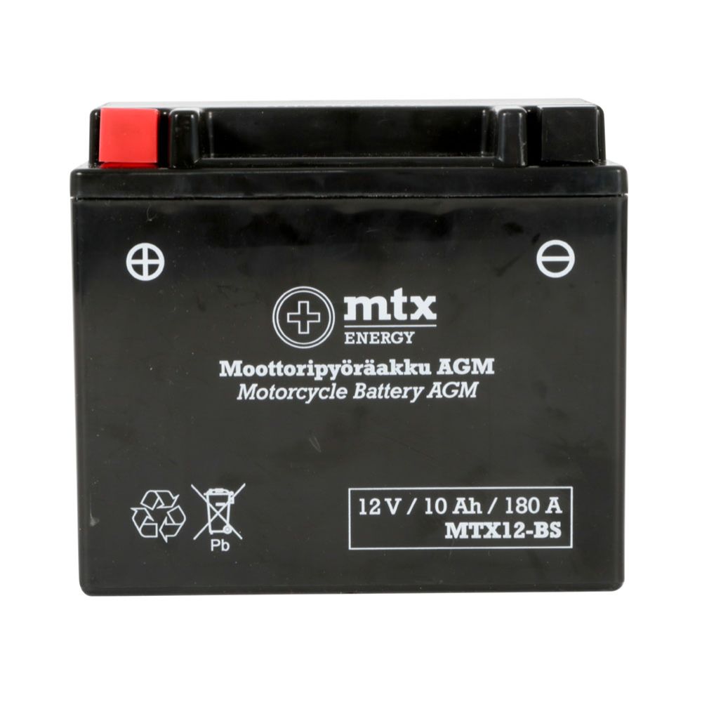 MTX Energy AGM-aku, 12 V, 10 Ah, "MTX12-BS", (P 150 x L 87 x K 130 mm)