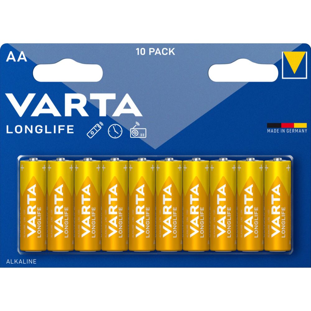 VARTA Longlife AA batteri 10 st.