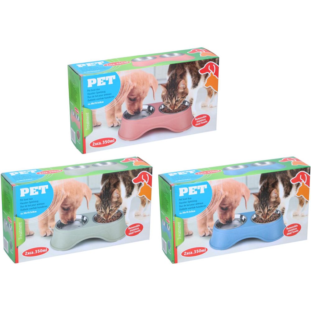 Pet Treatment Lemmikin tuplaruokakuppi 2 x 350 ml