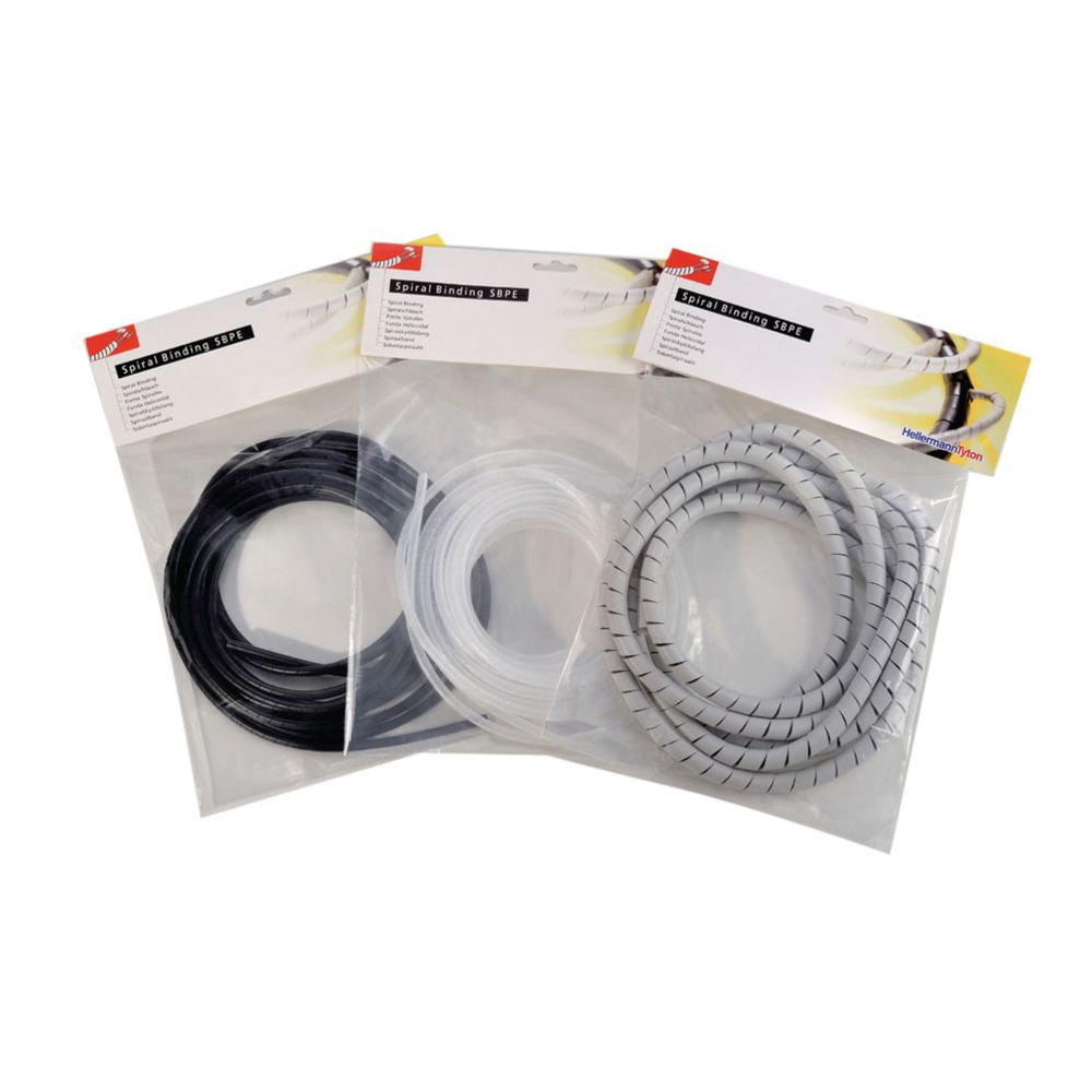 HellermannTyton SBPE juhtmespiraal, must, 5—20 mm, 5 m