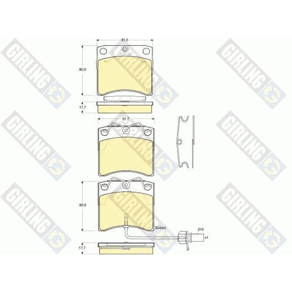 Piduriklotside komplekt 97-22814