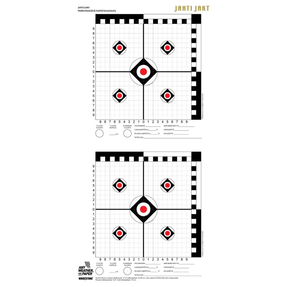 JahtiJakt veekindel märklaud, 30 x 60 cm, 20 tk