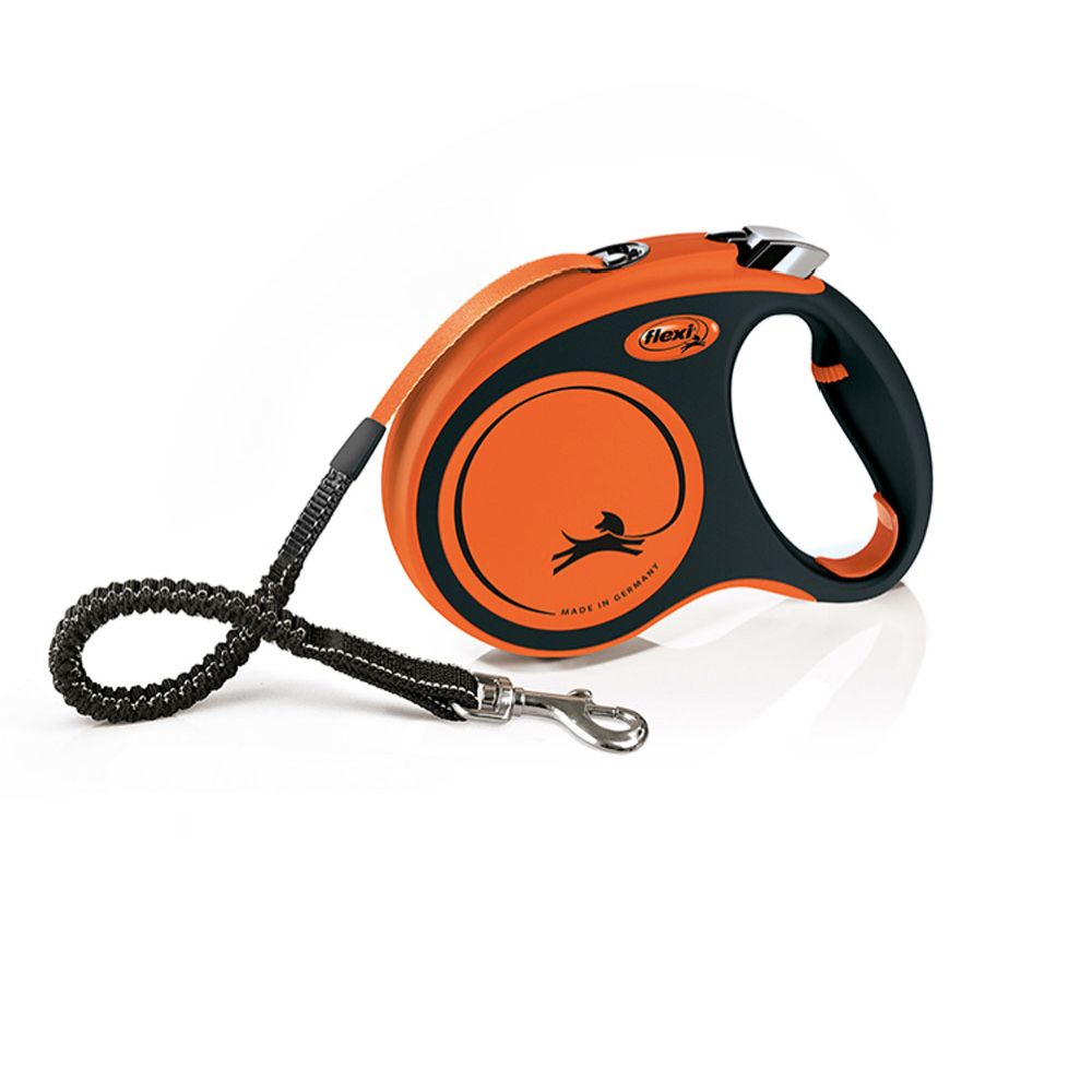 Flexi Xtreme L koerte jalutusrihm must/oranž 5 m