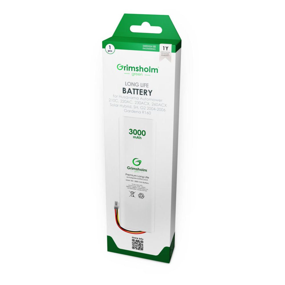 Grimsholm Green 3000 NiMH vaihtoakku Husqvarna Automower