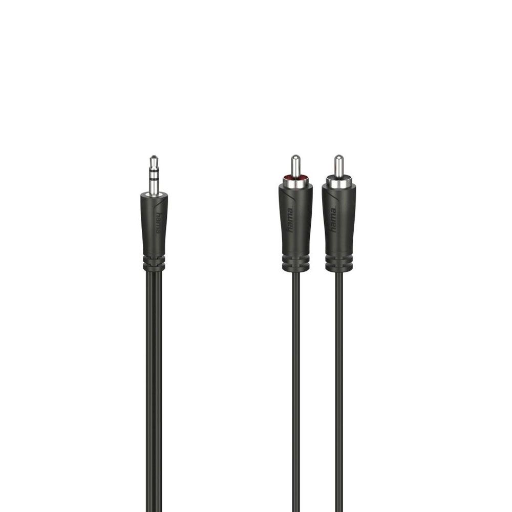 Hama Audiokaapeli, 3,5 mm uros - 2 x RCA uros, 0,75 m