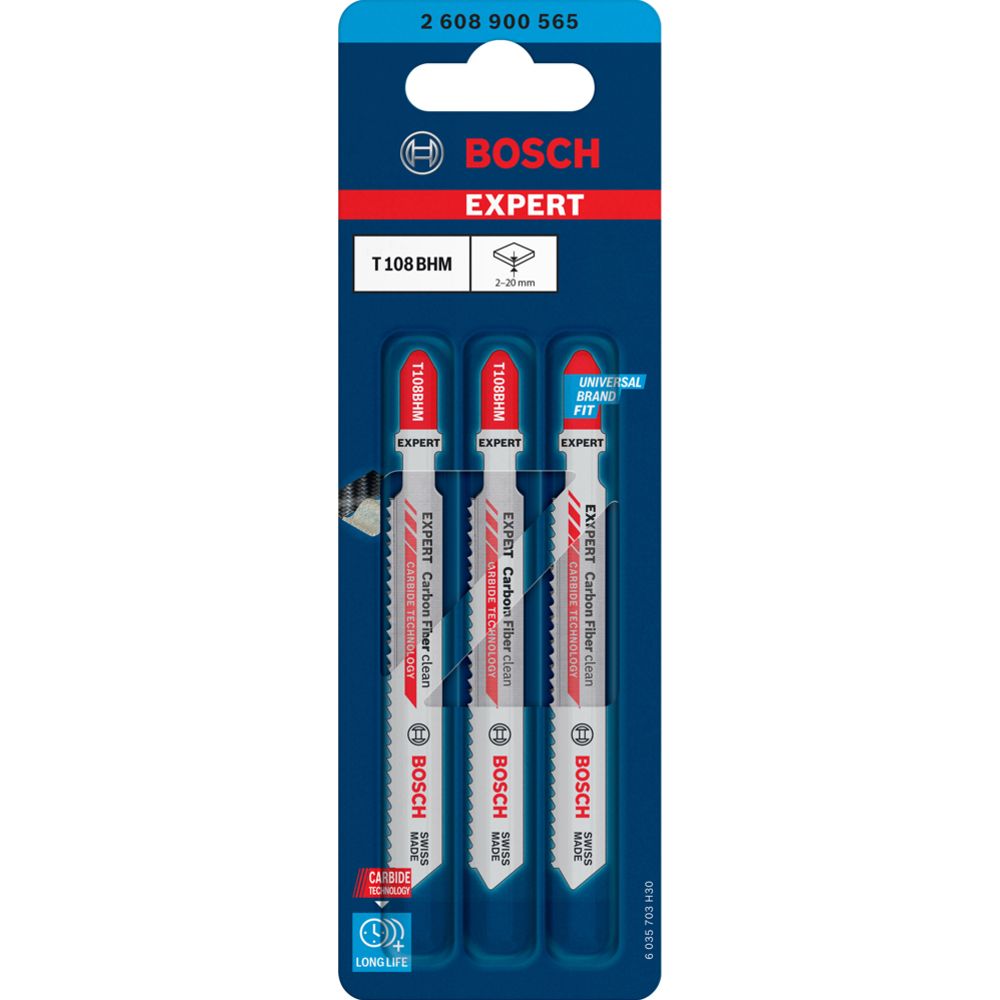 Bosch EXPERT Tikksaetera Carbon Fiber Clean T 108 BHM 3 tk