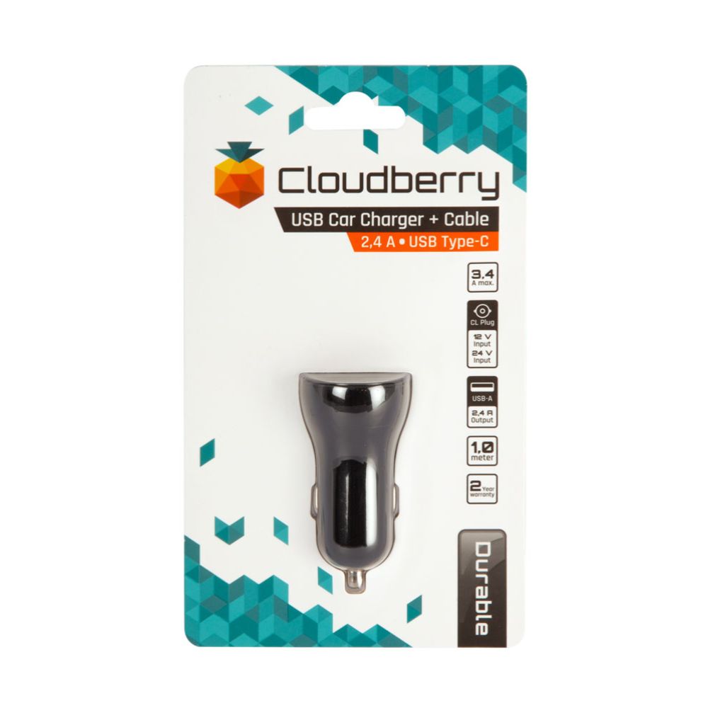Cloudberry 3,4 A USB Type-C autolaturi 1 x USB 2,4 A