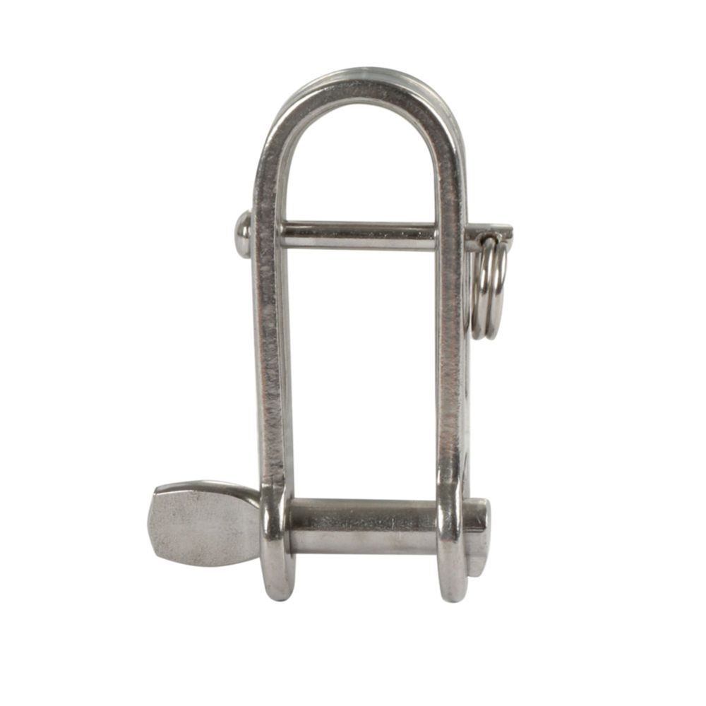 Naviquest D-schackel tunn med snabblås och pinne 6 mm AISI 316