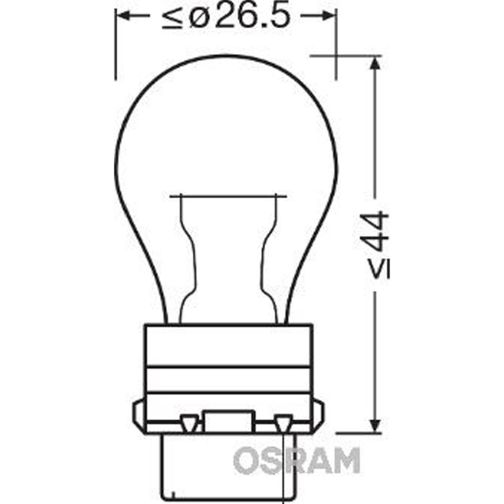 Osram Original PY27/7W-polttimo 12V W2,5X16Q