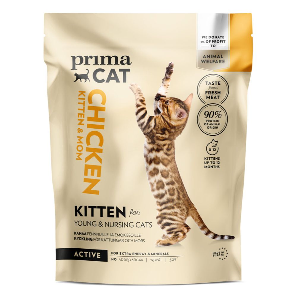 PrimaCat kassitoit kanalihaga kassipoegadele 1,4 kg