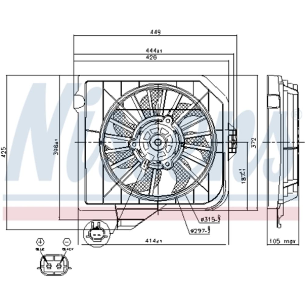 Jäähdyttimen tuuletin 13-00278