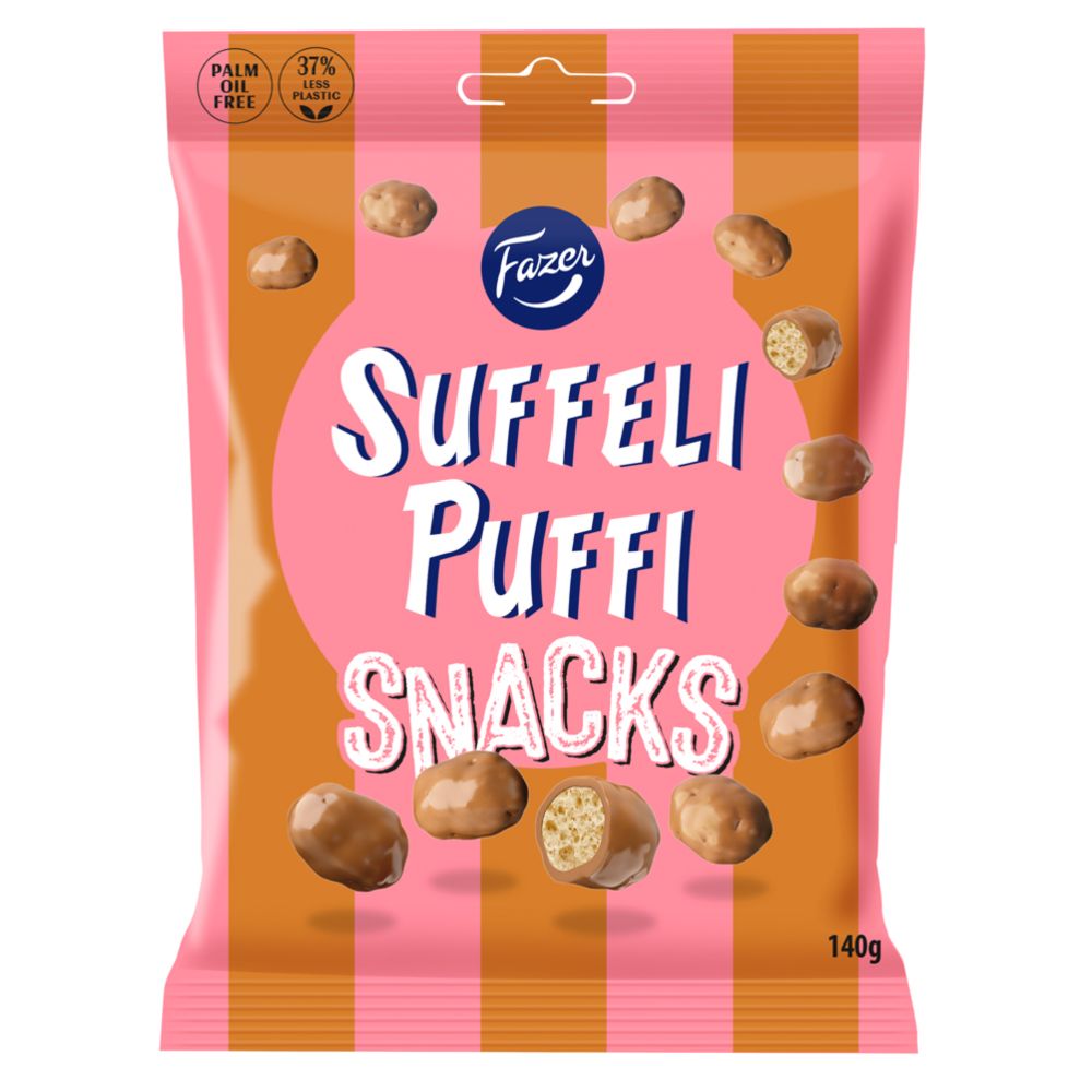 Fazer Suffeli Puffi Snacks karkkipussi 140g
