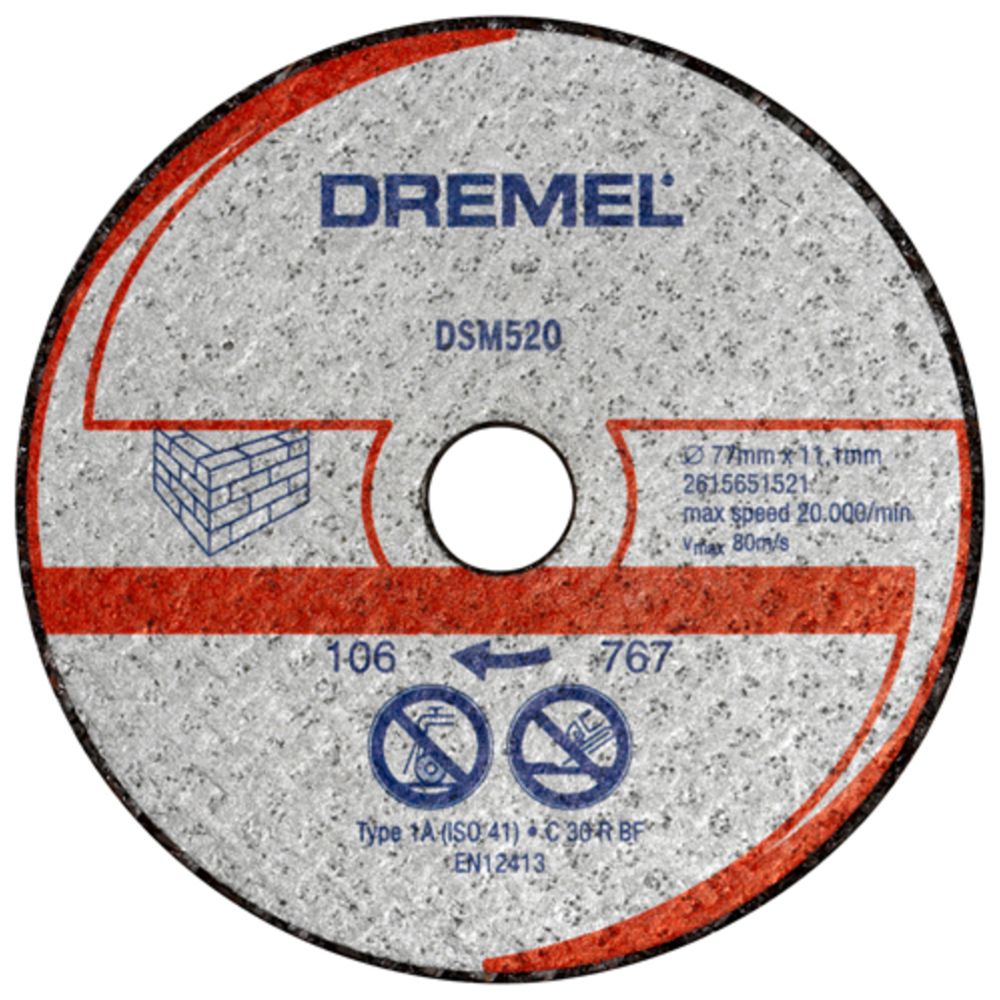 Dremel® DSM520 katkaisulaikka tiilelle 77mm