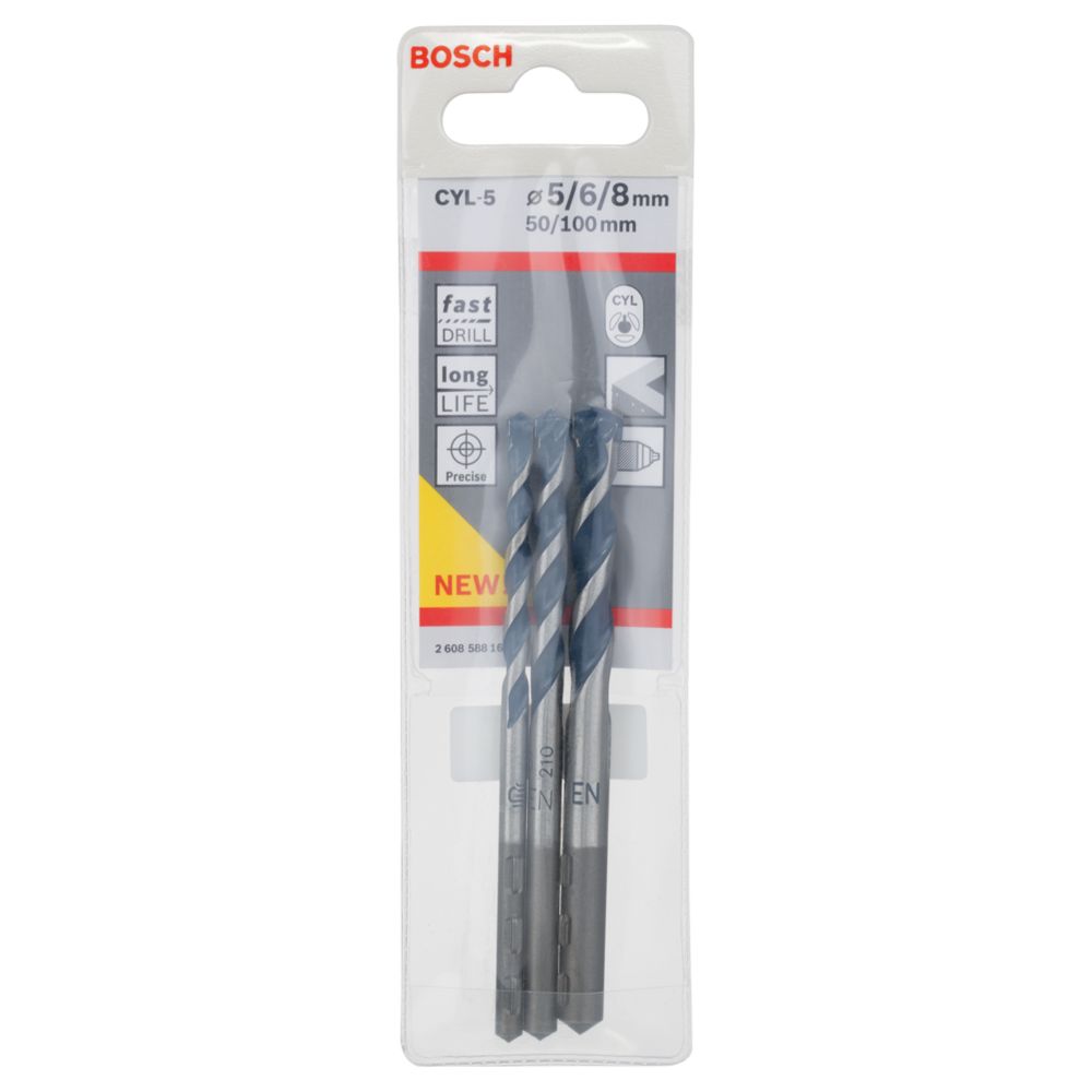 Bosch betooni puuriterade komplekt 5/6/8 mm CYL-5, 3 tk