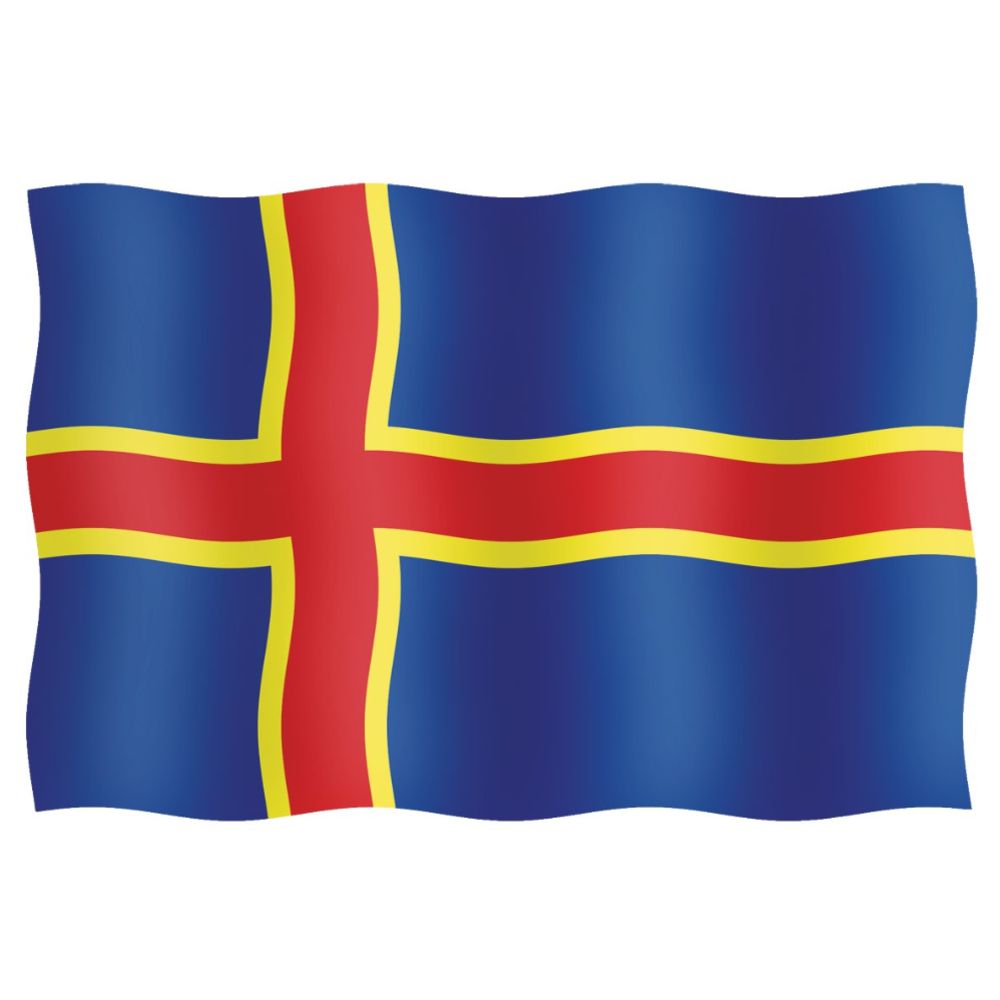 Ålands flagga polyester 31 x 50 cm