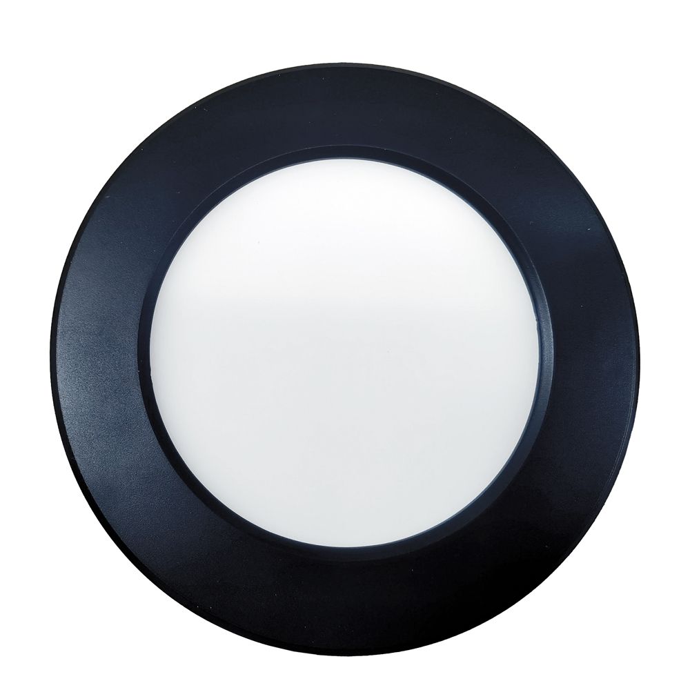 Led Energie CLIP-ON paneelvalgusti, 6 W, Ø 126 mm, 3CCT, DIM, 450 lm, must