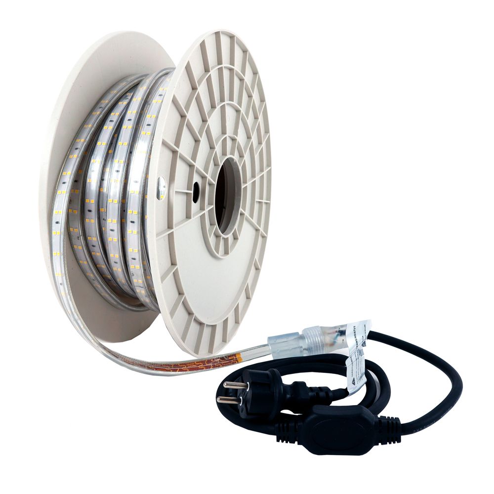 Led Energie LED-ljuslist med kabelvinda 230 V 25 m 20 000 lm